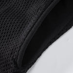 Ensemble — chemise boutonnée en maille ajourée rayée & short à cordon