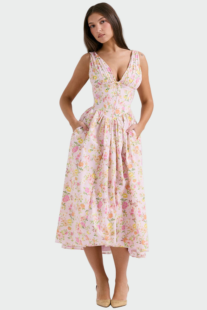 Katerina | Robe midi romantique exclusive
