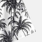 Ensemble — chemise à imprimé palmiers coupe décontractée & short de bain à imprimé palmiers