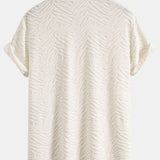 Ensemble — chemise cubaine en éponge à texture animale & short