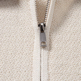 Ensemble Améline — polo zippé en maille contrastante & pantalon fuselé coupe slim