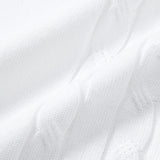 Ensemble — polo en maille jacquard torsadé à bordure contrastante & pantalon fuselé