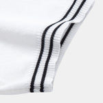 Ensemble — polo en maille jacquard torsadé à bordure contrastante & pantalon fuselé
