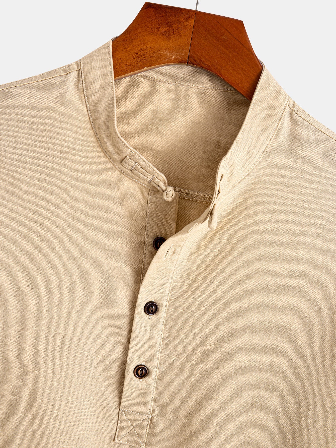 Chemise henley en lin