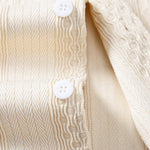 Ensemble Capucine — chemise jacquard géométrique & pantalon texturé froissé à jambe droite