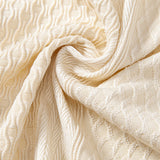 Ensemble Capucine — chemise jacquard géométrique & pantalon texturé froissé à jambe droite