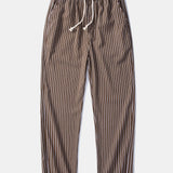 Ensemble Améline — chemise en lin et viscose & pantalon en lin rayé à jambe droite