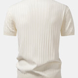 Ensemble — chemise henley en maille torsadée & pantalon fuselé coupe slim