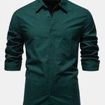 Améline — Chemise en lin et coton à manches longues et poche
