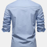 Améline — Chemise en lin et coton à manches longues et poche