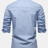 Améline — Chemise en lin et coton à manches longues et poche