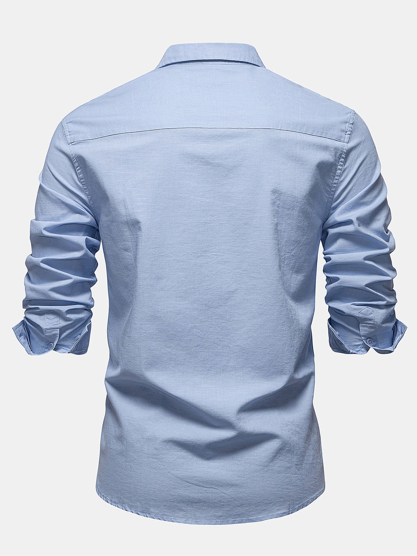 Améline — Chemise en lin et coton à manches longues et poche