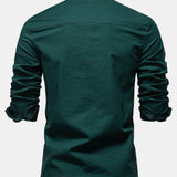 Améline — Chemise en lin et coton à manches longues et poche