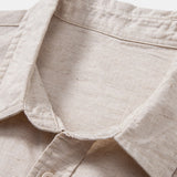 Améline — Chemise en lin et coton à manches longues et poche