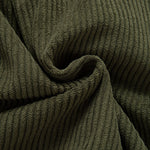 Ensemble — chemise à capuche patchwork en velours côtelé à poches & pantalon en velours côtelé