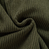 Ensemble — chemise à capuche patchwork en velours côtelé à poches & pantalon en velours côtelé