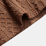 Ensemble — chemise jacquard à losanges géométriques & short à cordon en lin mélangé
