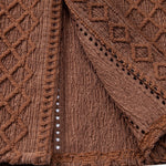 Ensemble — chemise jacquard à losanges géométriques & short texturé froissé à cordon