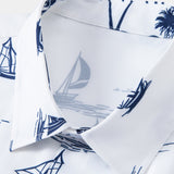 Ensemble — chemise à imprimé palmiers dégradé & short de bain