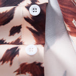 Ensemble Améline — chemise à imprimé vache & short texturé froissé à cordon