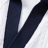 Ensemble — polo en maille jacquard géométrique contrastante & pantalon fuselé coupe slim
