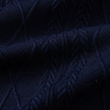 Ensemble — polo en maille jacquard géométrique contrastante & pantalon fuselé coupe slim