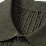 Ensemble — polo en maille jacquard torsadé & pantalon fuselé coupe slim