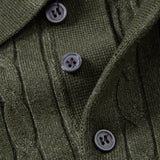 Ensemble — polo en maille jacquard torsadé & pantalon fuselé coupe slim
