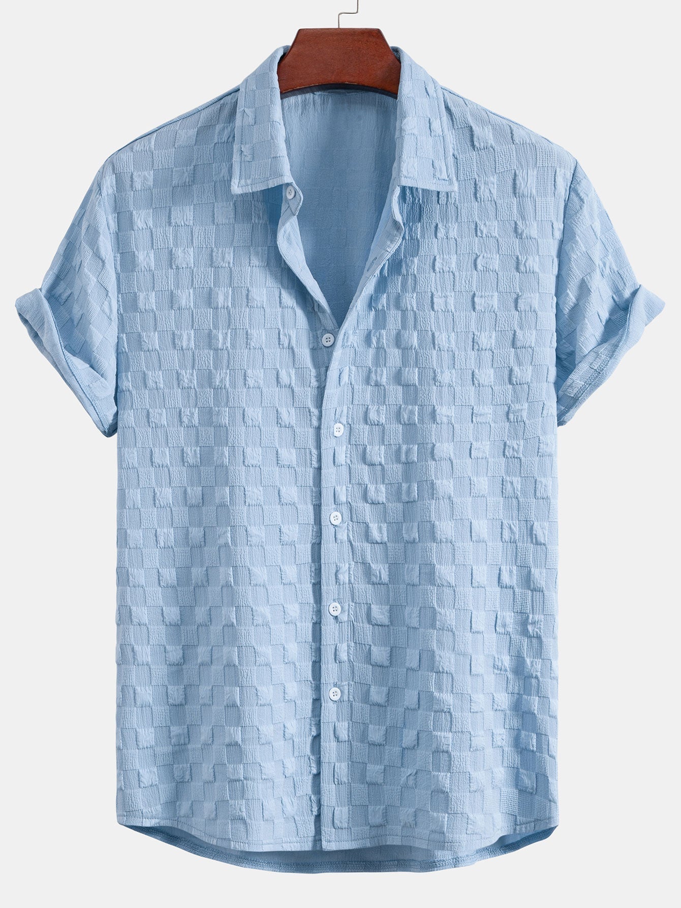 Ensemble — chemise jacquard à damier & short à cordon