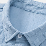Ensemble — chemise jacquard à damier & short à cordon