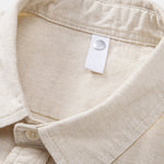 Chemise boutonnée en lin à poche