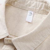 Chemise boutonnée en lin à poche