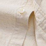 Chemise boutonnée en lin à poche