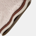 Ensemble Capucine — polo zippé en maille texturée à bordure contrastante & pantalon fuselé