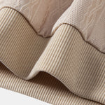 Ensemble Capucine — polo zippé en maille texturée à bordure contrastante & pantalon fuselé