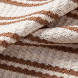 Ensemble Capucine — polo gaufré rayé à col Johnny & pantalon fuselé coupe slim