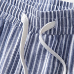 Ensemble Capucine — chemise en lin et viscose & pantalon en lin rayé à jambe droite