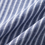 Ensemble — chemise en lin rayé & pantalon en lin rayé à jambe droite