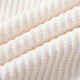 Ensemble Améline — polo gaufré en maille contrastante à col Johnny & pantalon gaufré en maille à cordon
