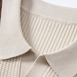 Ensemble Capucine — polo en maille rayée à col Johnny & pantalon fuselé coupe slim