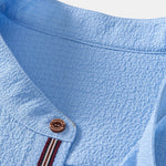 Ensemble — chemise en seersucker à manches courtes & pantalon texturé froissé