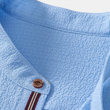 Ensemble — chemise en seersucker à manches courtes & pantalon texturé froissé