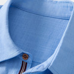 Ensemble — chemise en lin à manches courtes & pantalon en lin à jambe droite