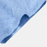 Ensemble — chemise en lin à manches courtes & pantalon en lin à jambe droite