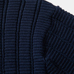 Ensemble — polo en maille texturée contrastante à col Johnny & pantalon fuselé