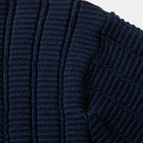 Ensemble — polo en maille texturée contrastante à col Johnny & pantalon fuselé