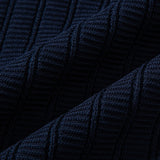 Ensemble — polo en maille texturée contrastante à col Johnny & pantalon fuselé