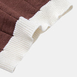 Ensemble — polo rayé à col Johnny et bordure contrastante & pantalon fuselé