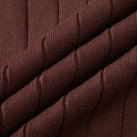 Ensemble — polo rayé à col Johnny et bordure contrastante & pantalon fuselé