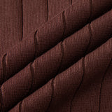 Ensemble — polo rayé à col Johnny et bordure contrastante & pantalon fuselé